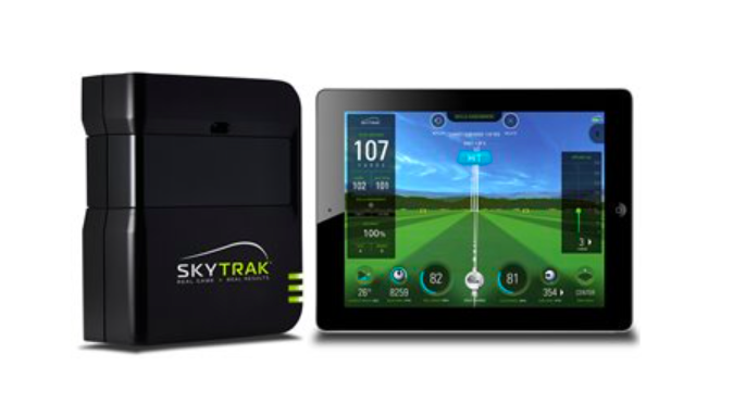 SkyTrak launch monitor with app