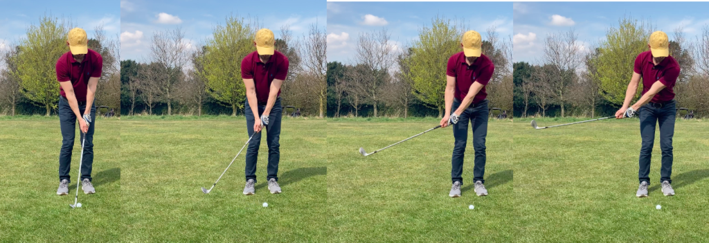golf chipping technique sequence from setup to backswing
