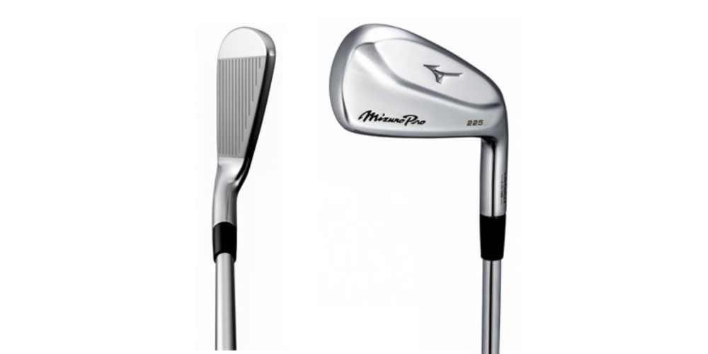 Mizuno MP 225 irons looking down and in profile
