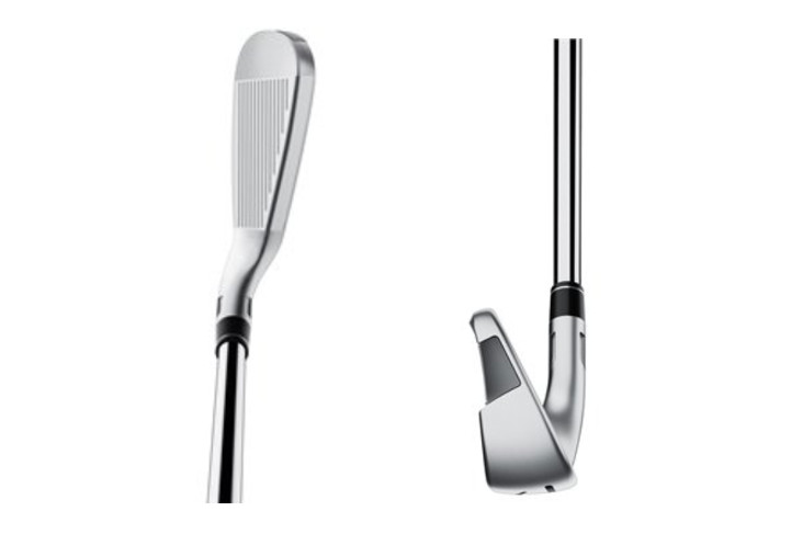 TaylorMade Stealth irons top down and side on views