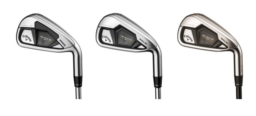 Callaway Rogue ST irons from behind