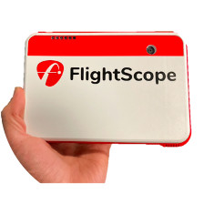 Flightscope Mevo plus in hand