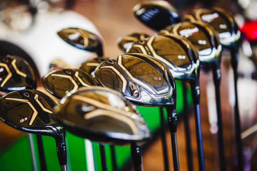 How much are golf clubs header, with golf clubs in a row