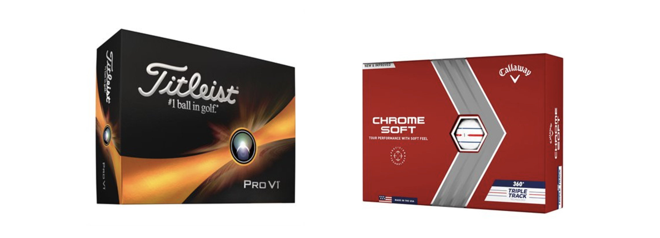 Callaway Chrome Soft vs Titliest Pro V1 header