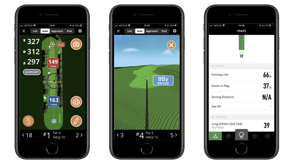 GolfLogix golf app screenshots