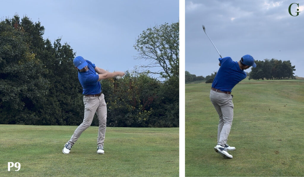 P9 Golf Position Face On & Down The Line